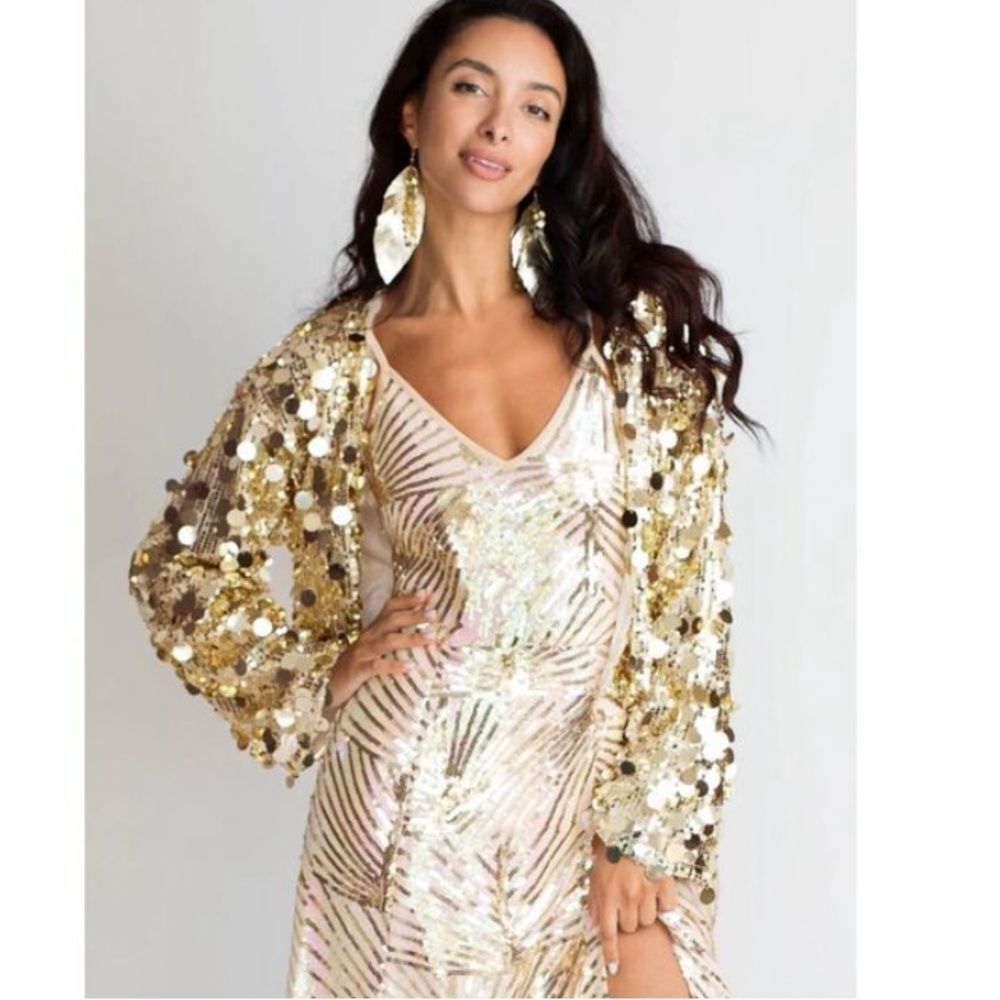 NWOT Joyfolie Liv Jacket in Gold Size Small